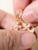 1 Pair Fashion Anchor Zirconia Dangle Earrings for Women Golden Earring Jewelry Party Accessories