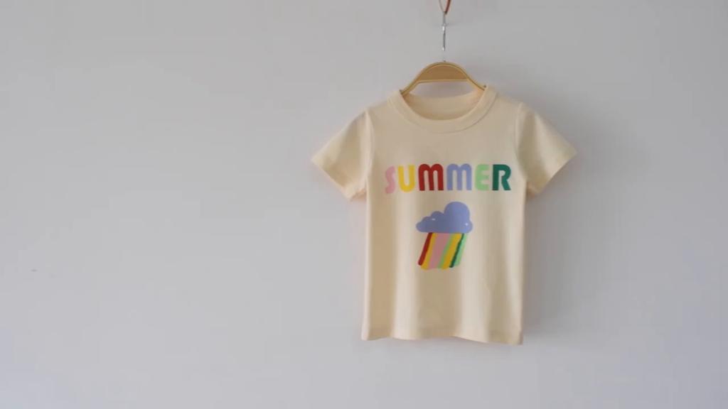 Merk T-shirt met korte mouwen voor meisjes Babykleding Leuke kleding