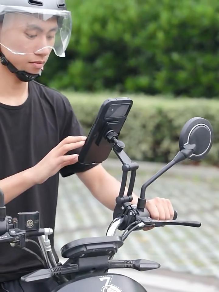 Voděodolný držák mobilního telefonu na motocykl, univerzální otočný o 360° a nastavitelný držák na mobilní telefon na motocykl
