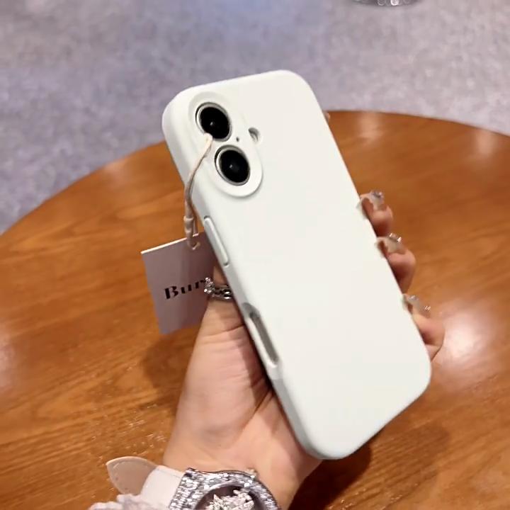 High Quality Liquid Soft Silicone Phone Case For iPhone 16 15 14 12 13 Pro Max Plus Camera Protection Shockproof Bumper Back Cover
