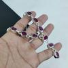 Beautiful Kashmir Ruby Gemstone Handmade Jewelry, 925 Sterling Silver Necklace, Kashmir Ruby Silver Necklace For Wife, Unisex Necklace, Gift For Wife
