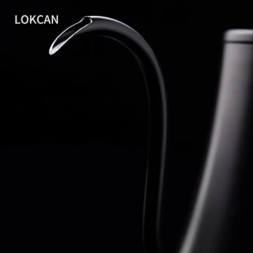 Stainless Steel Goose Neck Coffee Pot Drip Port 550ml/850ml Long Narrow Drip Carafe Wooden Handle Comfortable Grip