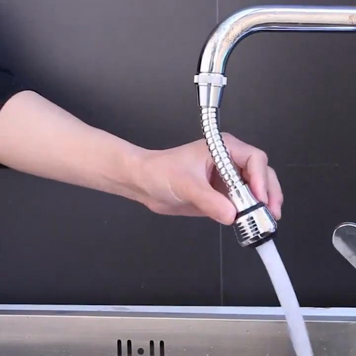 Universal Rotating Splash-Proof Kitchen Faucet Extender, High-Pressure Sink Aerator Attachment Made with Durable Material