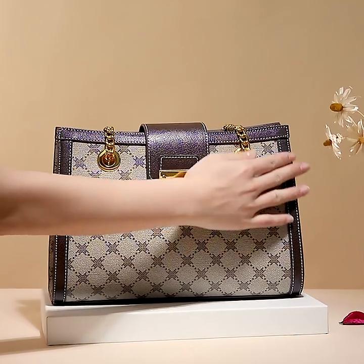 Bolso de mano Retro de gran capacidad con cadena de moda, bolso de mano de un hombro, novedad de verano 2023