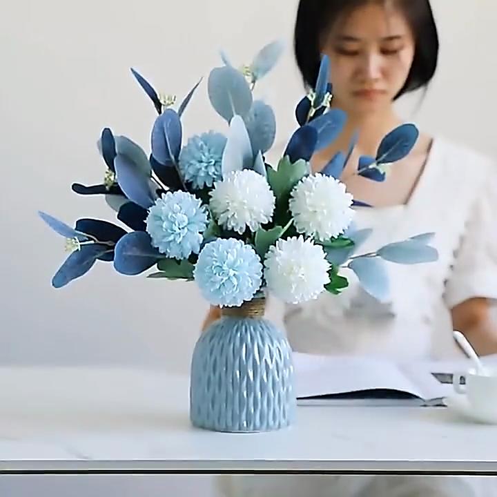 Artificial Flower Potted Plant Silk Bulk Autumn Chrysanthemum Letter Flower silk flowers hydrangea arrangement flowersdecoration