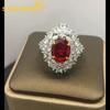 Sace Gems Classic Copper Alloy Red  Zircon Ring for Ladies Wedding Jewelry Promises Party Gifts