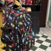 Graffiti Print Large Capacity Backpack Junior High School Student Schoolbag Outdoor Travel Bag