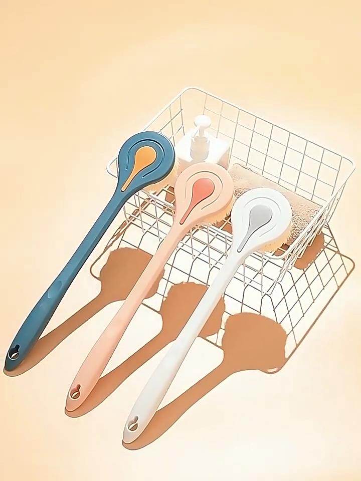 1 יחידה ידית ארוכה מברשת אמבט מברשת אמבט שיער רך גב מברשת כדור אמבטיה מברשות גוף בוץ גב מברשת מקלחת עיסוי מברשת