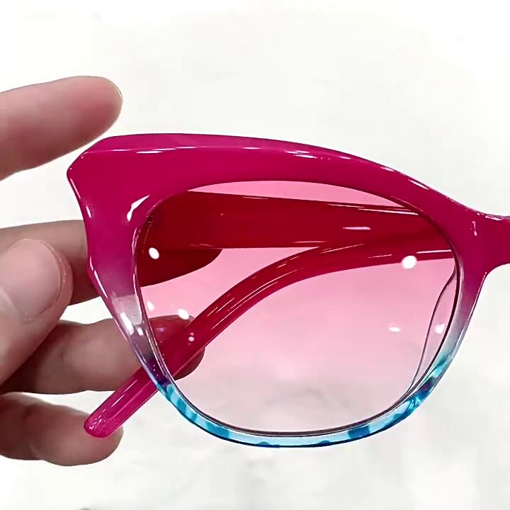 Cat Eye Vintage Sunglasses Women Brand Designer Fashion Gradient Sun Glasses Female Retro Mirror Outdoors Shades UV400 Eyeglasses