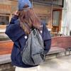 Mochila de mezclilla retro de gran capacidad para mujer, mochila ligera