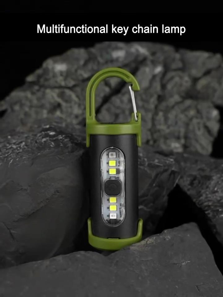 Portachiavi torcia LED COB Torcia tascabile multifunzionale Torcia da campeggio ricaricabile ultraleggera per emergenze all'aperto