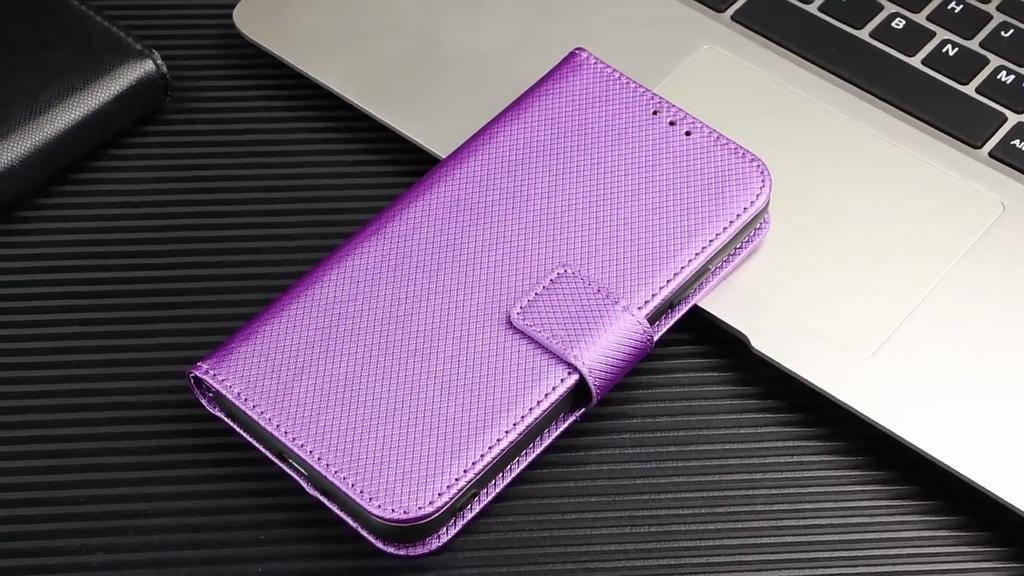Étui à rabat pour Honor 600 Smart avec fermeture magnétique Portefeuille Étui de téléphone en cuir