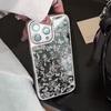 Luxury Electroplated Silver Frame Art Butterfly Flower Case for iPhone 16 Pro Max 15 14 Plus 13 12 Pro 11 Acrylic fall protection Cover
