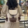 Zaino Vintage Color Block Stile College Borsa da Scuola Zaino da Viaggio