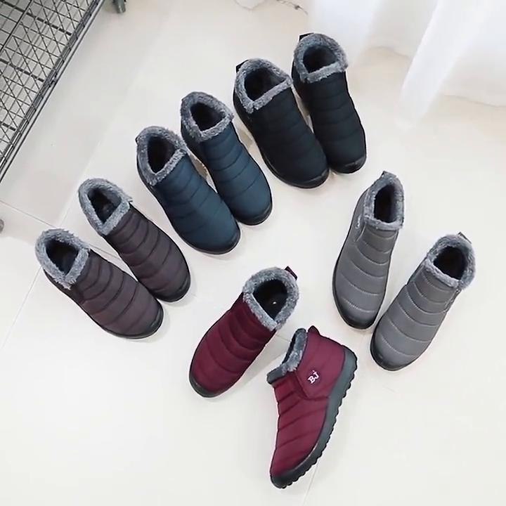 Herbst-Männerstiefel, leichte Winterschuhe für Herren, Schneestiefel, wasserdichte Winterschuhe, Übergröße, Slip-on-Knöchel-Winterstiefel