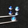 Augenreine Qualität Natürlicher Regenbogenmondstein Cabochon, Blau Schillernd Runde Form Los, Heilender Regenbogenmondstein Los, Loser Edelstein.