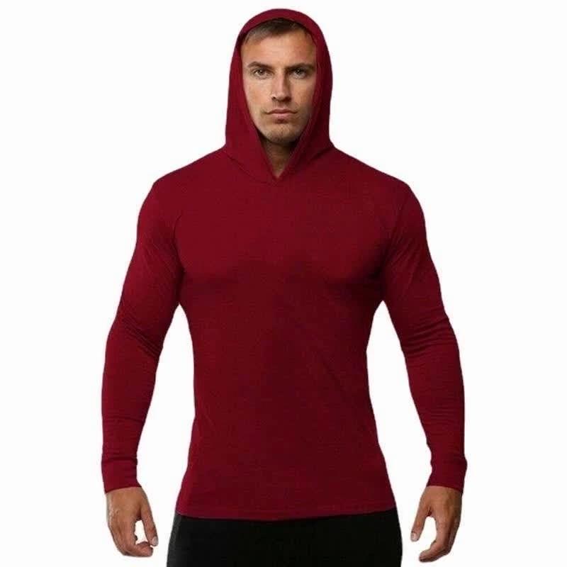 Muscleguys Herbst Herren Dünnmantel Training Langarm Jugend Pop Slim Tops Neuheiten Herren T-Shirts Fitness Hoodie