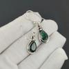 Beautiful Emerald Gemstone Earrings, 925 Sterling Silver Earring, Handmade Boho Silver Jewelry Dangle Earrings, Party Wear Gift