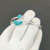 Brățară delicată cu piatră prețioasă turcoaz, manșetă lucrată manual, brățară manșetă din argint sterling 925, brățară turcoaz pentru soție, brățară unisex, cadou de Ziua Îndrăgostiților