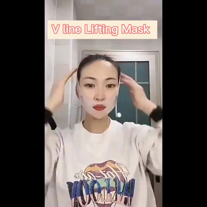 Elastic V-Face Lifting Bandage for Firming, Nasolabial Folds, and Double Chin Reduction