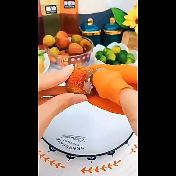 Silicone Thumb Knife Finger Protector Gears Cutting Vegetable Harvesting Knife Pinching Plant Blade Scissors Garden Gloves