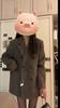 Dames lange jas reverskraag wollen mix jas trenchcoat