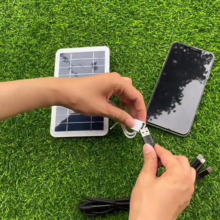 Cargador Solar Portátil con Carga Rápida USB-C para iPhone Samsung Power Banks Camping Senderismo Suministro de Energía de Emergencia EESBAO