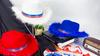 Independence Day White Frayed Denim Hat With Patriot Flag Ribbon For Parties And Celebrations