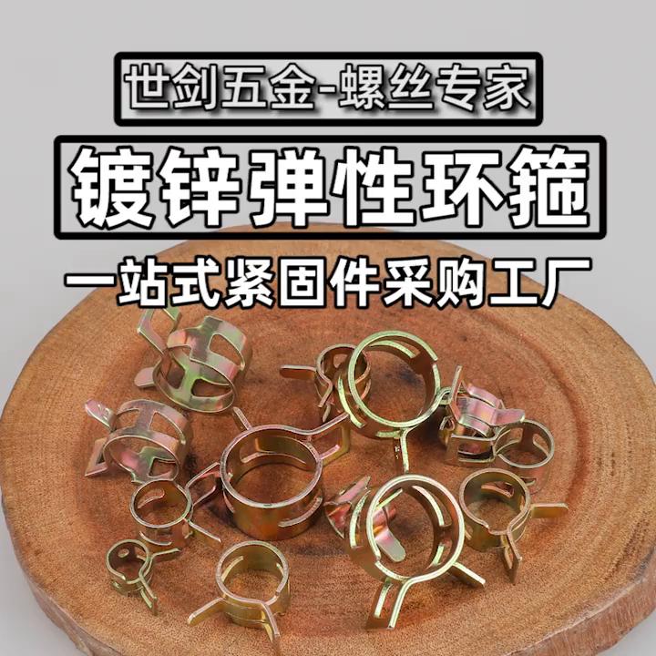 10 Pieces Of Spring Hose Fixture Made Of Galvanized Steel Pipe Clamps In A Galvanized Steel Pipe Clip