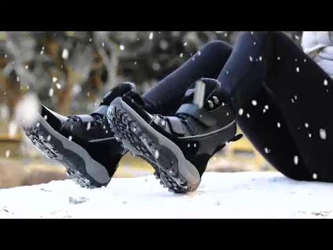 TUINANLE Botas de nieve cálidas impermeables para invierno para mujer, botas de invierno cálidas antideslizantes y resistentes al desgaste, zapatos para hombre