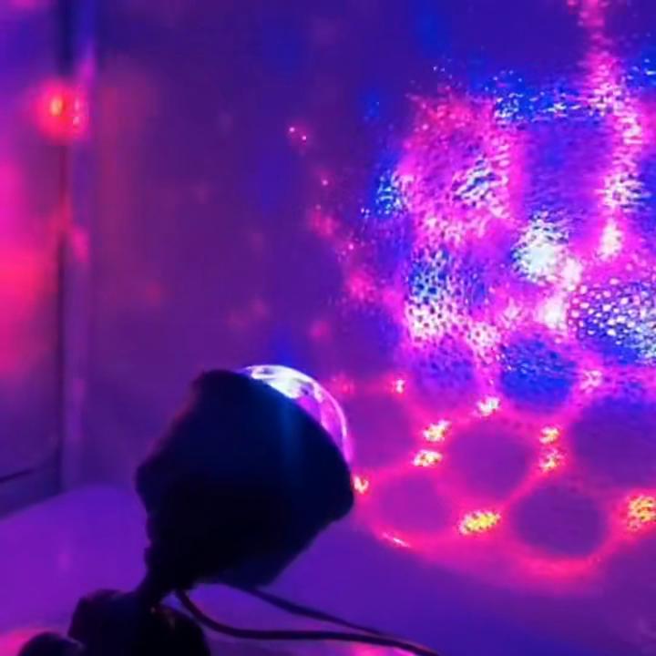 מיני מקרן USB צבעוני אור לילה לבית חדר שינה קישוט למסיבה אור דיסקו קישוט לחדר ילדים מסיבת חג המולד
