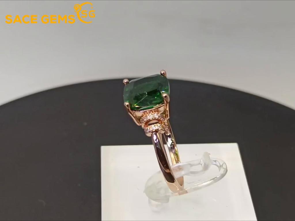 Sace Gems Classico anello in lega di rame con zirconi da donna, gioielli 18 carati, promessa di matrimonio, regalo per feste aperto