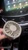 Car Fan with Color-Changing Ambient Lights and Air Vent Clip, USB-Charging Mini Fan, Car Air Vent Fan