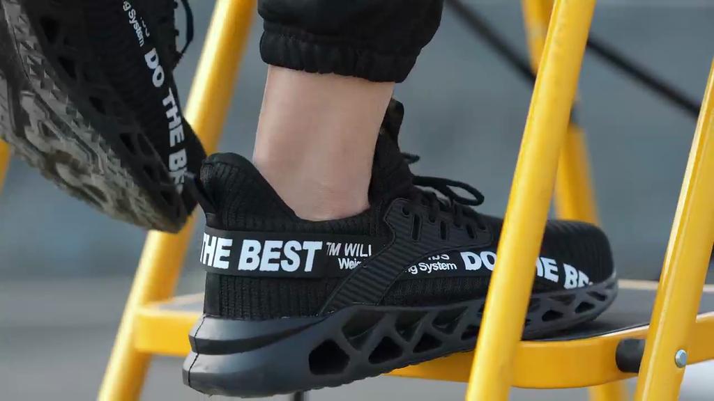 Sicherheitsschuhe mit Stahlkappe für Männer und Frauen, leichte Arbeitsschuhe mit Schutz, durchtrittsichere Arbeitsschuhe, Unisex-Bausicherheits-Arbeitsstiefel