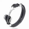 Simple men's anchor bracelet, leather bracelet, titanium steel fashion