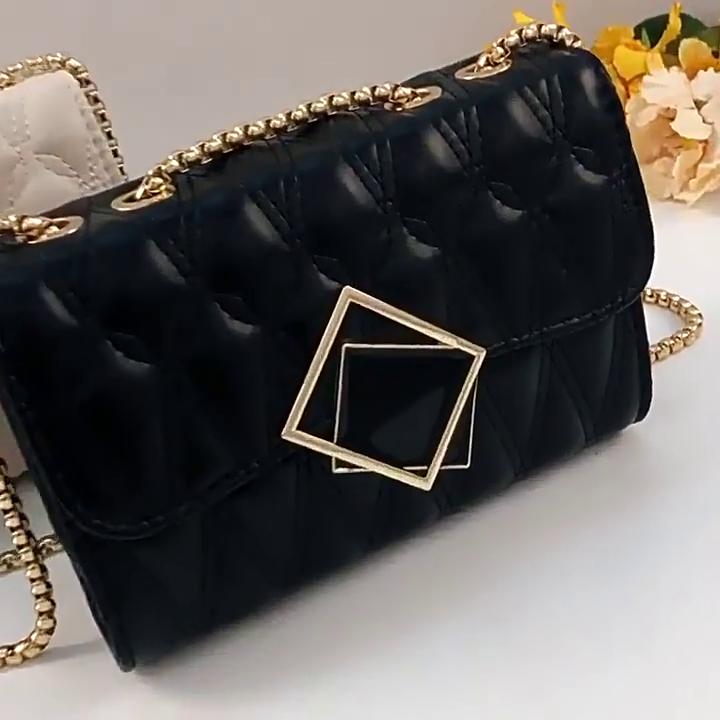 2023 New Fashion Chain Rhombic Shoulder Messenger Bag Ladies Portable Small Bag