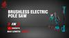 ONEVAN Motosierra eléctrica telescópica sin escobillas de 3500 W, 3 en 1, tijeras para ramas altas, herramienta de poda para jardín, compatible con batería Makita de 18 V