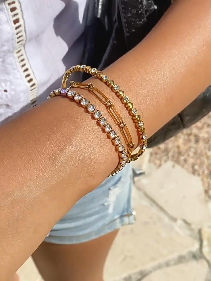 Love Zircon Bracelet Light Luxury High-end Titanium Steel Bracelet Does Not Fade Women's Jewelry