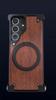 Custodia in Legno Massello Eary per Samsung Galaxy S24 Ultra con Supporto Magnetico Girevole a 360° Magsafe Cover Bumper Design Senza Bordi