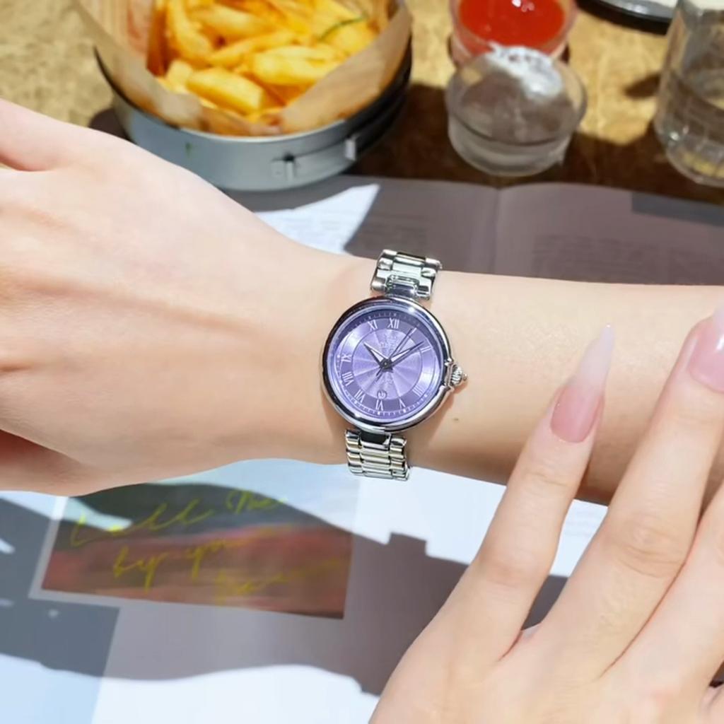 Elegant Horloge voor Dames Luxe Mode Staal Waterdicht Quartz Polshorloges Dames Reloj De Mujer