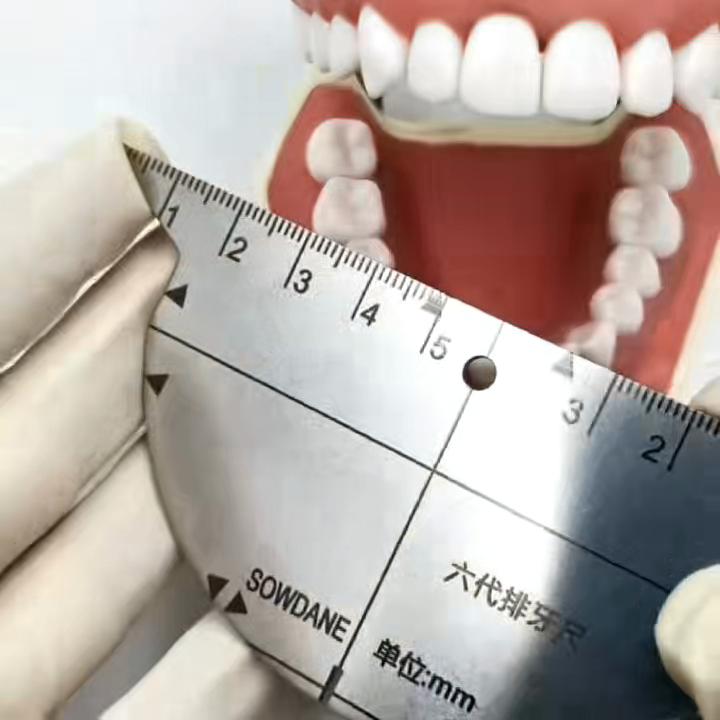 Placă ghidaj dentară din oțel inoxidabil Laborator dentar Aranjarea dinților pe lucrarea de proteză Placă ghidaj dinți dentari Riglă Autoclavabilă