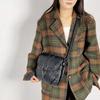 Elegant PU Leather Crossbody Bag for Women – Vintage-Style Design with Dual Zip Closure and Metal V Logo, Perfect for Daily Wear