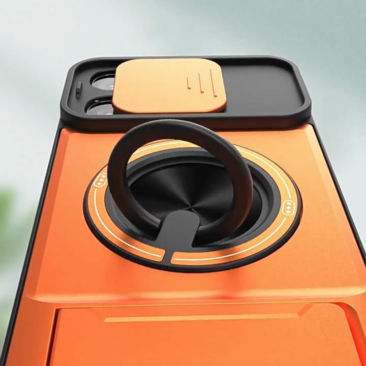 Copertura scorrevole per fotocamera per custodia Infinix Note 60 Pro 5G con supporto ad anello integrato