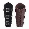 Męskie Średniowieczne Cosplay Skórzana Zbroja Ochraniacze na Ramiona Sznurowane Wikingowski Bracer Akcesoria Punkowy Parowy Rękawica Rycerski Ochraniacz na Nadgarstek Y6t2