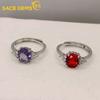 Sace Gems Classico anello in lega di rame con zirconi, gioielli da donna, promessa di matrimonio, regalo per feste aperto