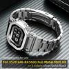 Nuevos Accesorios de Kit de Modificación para Reloj Casio Cuadrado Pequeño 3578 GW-BX5600 Bisel de Caja Metálica Correa de Acero Inoxidable Hombres Negro/Dorado/Plateado