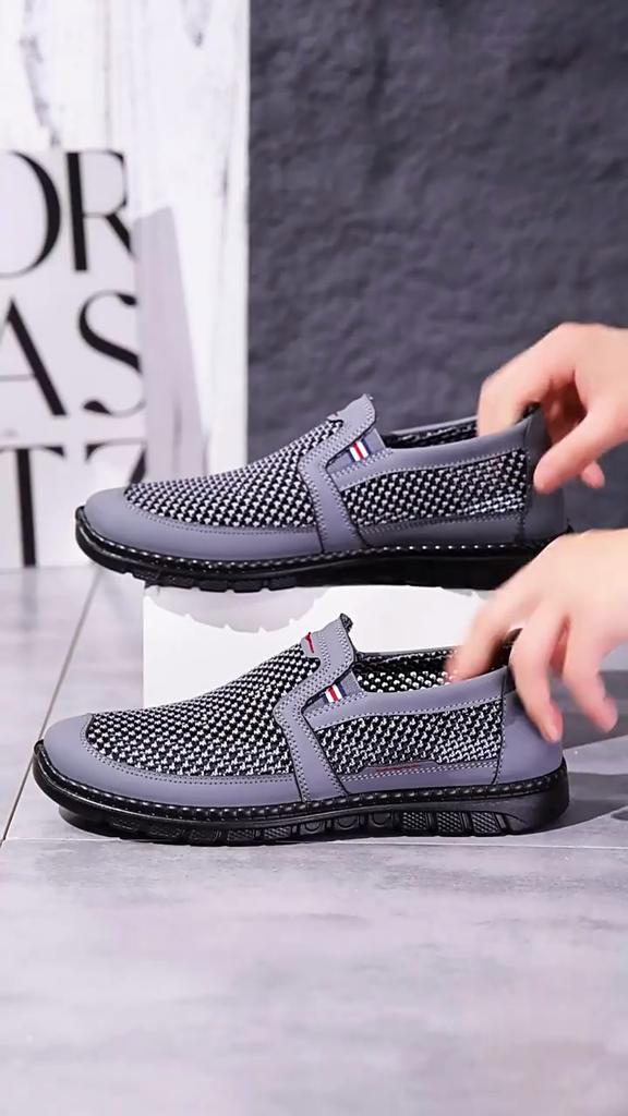 Scarpe da Uomo Estive in Rete, Scarpe di Stoffa Oversize Leggere in Poliuretano