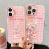 Custodia carina per gatto e cane per iPhone 16 Catena bracciale bling trasparente estetico elegante morbida resistente bella cover protettiva in TPU per iPhone 13 14 15 16 Pro Max