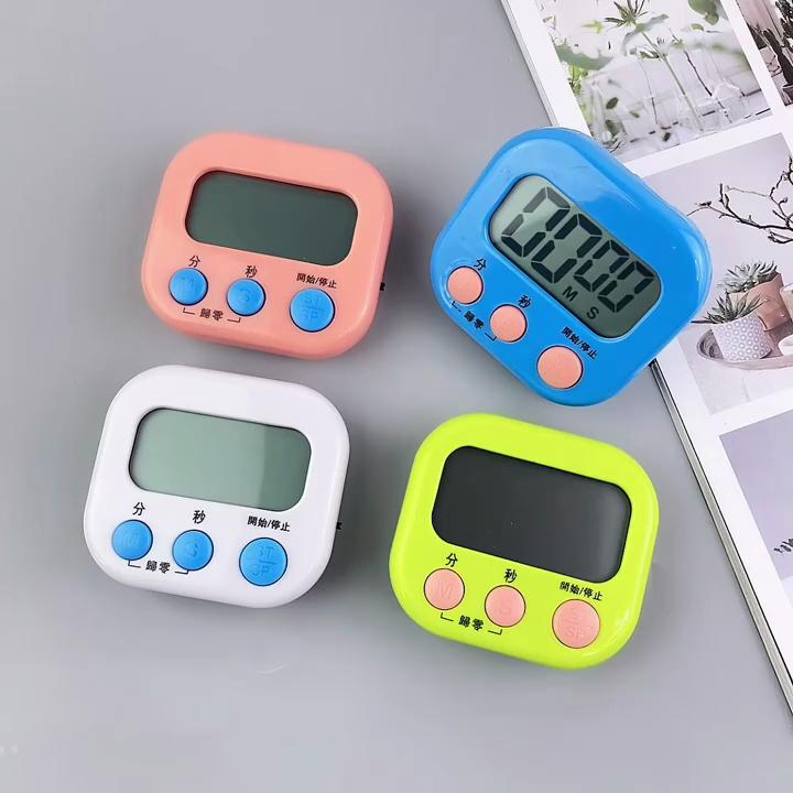 1PC LCD Digital Timer Kitchen Multifunctional Magnetic Baking Large Screen Electronic Countdown Timer Home Kitchen Accessories