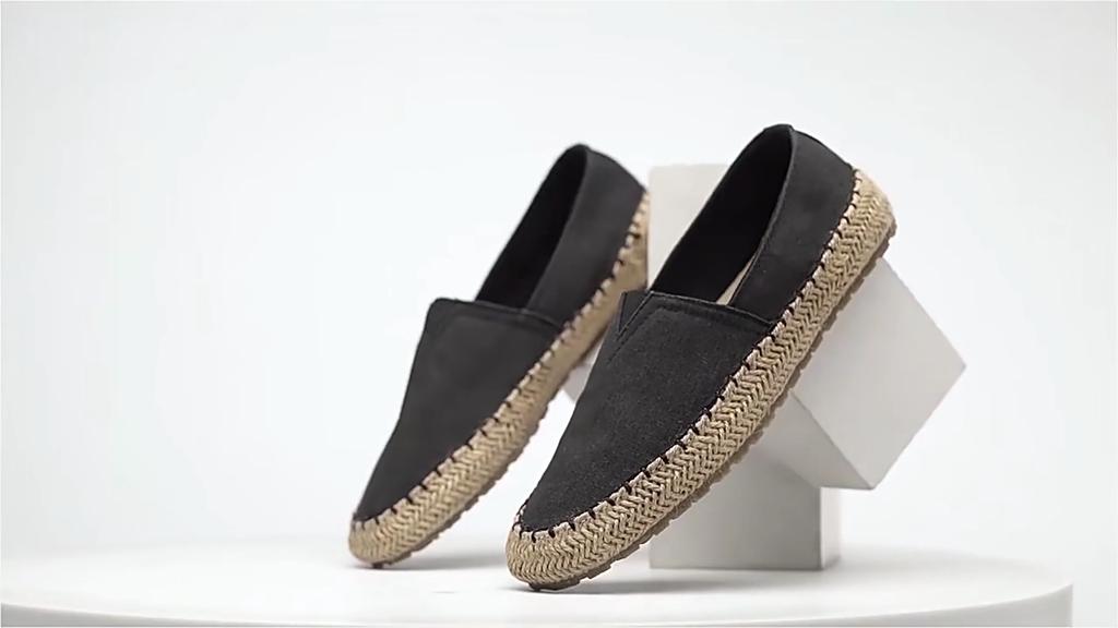 High Quality Footwear Men's Flat Canvas Shoes Hemp Lazy Flats for Men Moccasins Male Loafers Driving Shoes